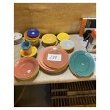 Colored dishes lot