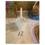 Fenton hobnail basket 8 inches
