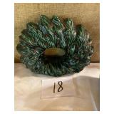 Ceramic Christmas wreath, no base