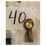 Black Hills 24k gold leaves on face womenï¿½s watch