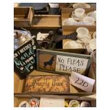 Assorted home decor, dog theme