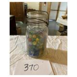 Large glass jar of