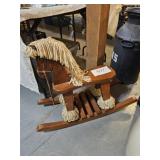 Vintage Wood Rocking Horse