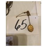 Gold colored neck