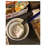 Old enamelware pots