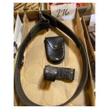 Large nylon, web belt with cuff and mace holders