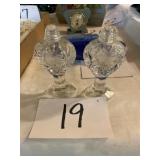Cut crystal salt and pepper shakers