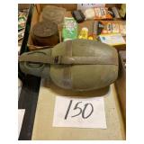 Military canteen with cup