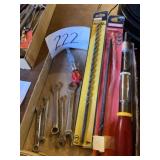 Assorted tools, drill bits wrenches, s