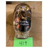 Jar of assorted costume, jewelry