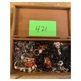 Box of assorted costume, jewelry