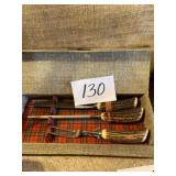 Stag handled carving set