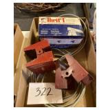 Miscellaneous items saw horse brackets, and cable