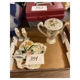 Painted porcelain glassware