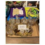 Assorted elegant glass items