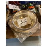 Metal bowl and platter