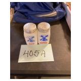 White glass salt and pepper USA Made