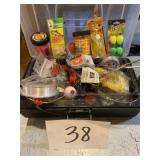 tacklebox with fishing items