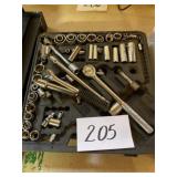 Socket set with wrenches
