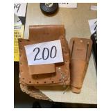 Rigid tool pouches two piece