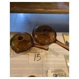 Vision ware two pots with lids