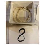 Faux pearl three strand necklace