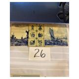 Delft hand painted Dutch porcelain tiles