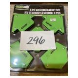 Six piece welding magnet set