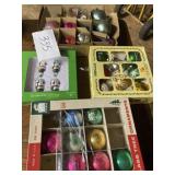 Assorted glass Christmas ornaments