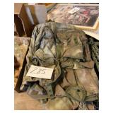 Military pack with metal