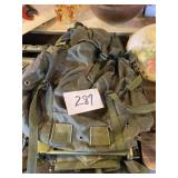 Military pack with metal frame