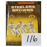 1958 Steelers Browns official program