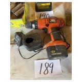 Black & Decker firestorm 12 V drill with charger