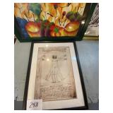 Print of da Vinciï¿½s Viturvian man