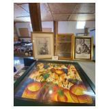 Mirror and pictures lot