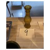 Vintage glass vase, amber