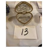 Cut crystal jewelry box
