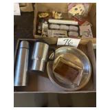 Assorted items cup coffee buy plates