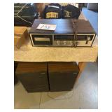 Sears AM/FM eight track with speakers