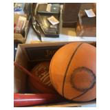 Basketballs and pump lot