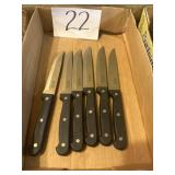 Sabatier steak knives, six pieces