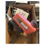 Pneumatic blast, gun, and Brad gun