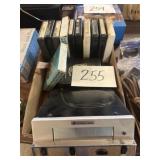 Eight track player with tapes