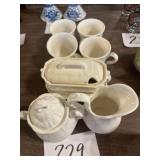 White porcelain coffee service for four