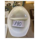 Two Pyrex relish, dishes