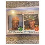 1972 Stolen Base Leaders baseball card