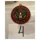 United States Army stained glass hanging