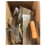 Box of towels and scrapers