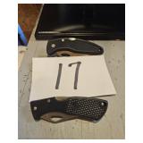 Two folding pocket knives