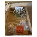 Assorted bolts and hangers and chain